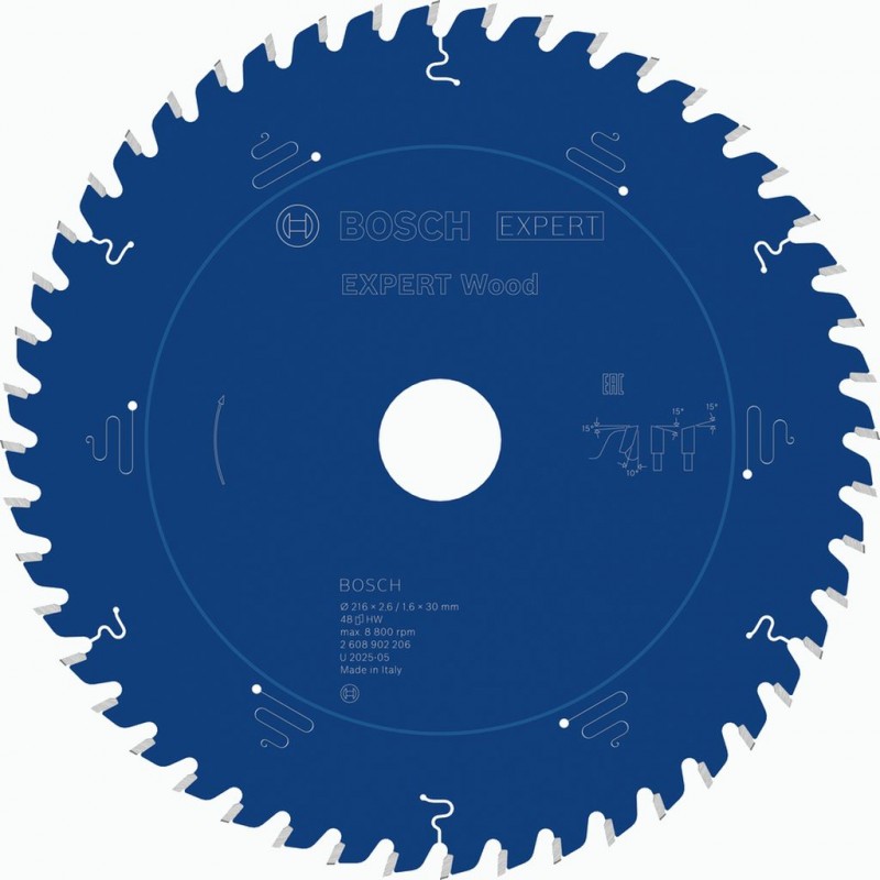 BOSCH EXPERT Wood Pilový kotouč, 216 × 2,6/1,6 × 30 mm, T48 2608902206
