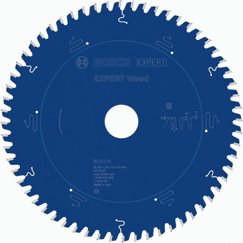 BOSCH EXPERT Wood Pilový kotouč, 216 × 2,6/1,6 × 30 mm, T60 2608902208 BOSCH EXPERT Wood Pilový kotouč, 216 × 2,6/1,6 × 30 mm, T60 2608902208