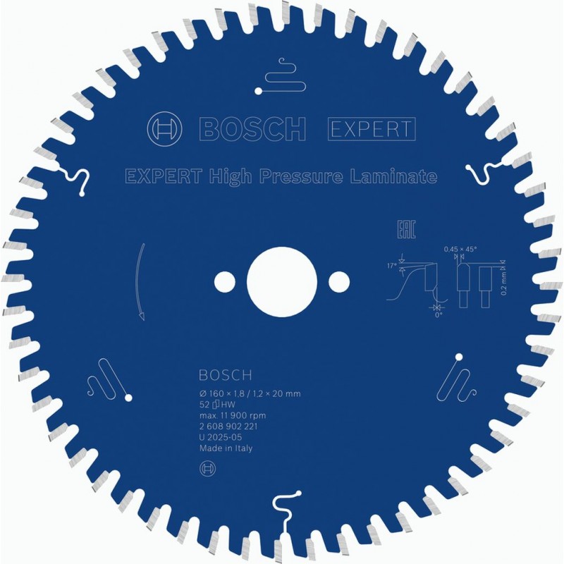 BOSCH EXPERT High Pressure Laminate Pilový kotouč, 160 × 1,8/1,2 × 20 mm, T52 2608902221