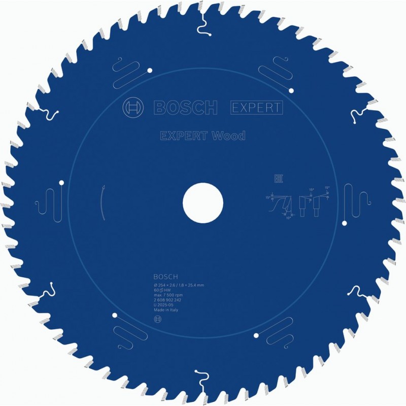 BOSCH EXPERT Wood Pilový kotouč, 254 × 2,6/1,8 × 25,4 mm, T60 2608902242
