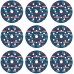 BOSCH 9dílná sada brusných kotoučů EXPERT O780 s fólií, 125 mm, G80/G120/G180 2608902407
