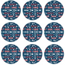 BOSCH 9dílná sada brusných kotoučů EXPERT O780 s fólií, 150 mm, G80 (3×); G120 (3×); G180 (3×) 2608902448