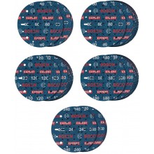 BOSCH 55dílná sada brusných kotoučů EXPERT O780, 150mm, G60/G80/G120/G180/G240 2608902470