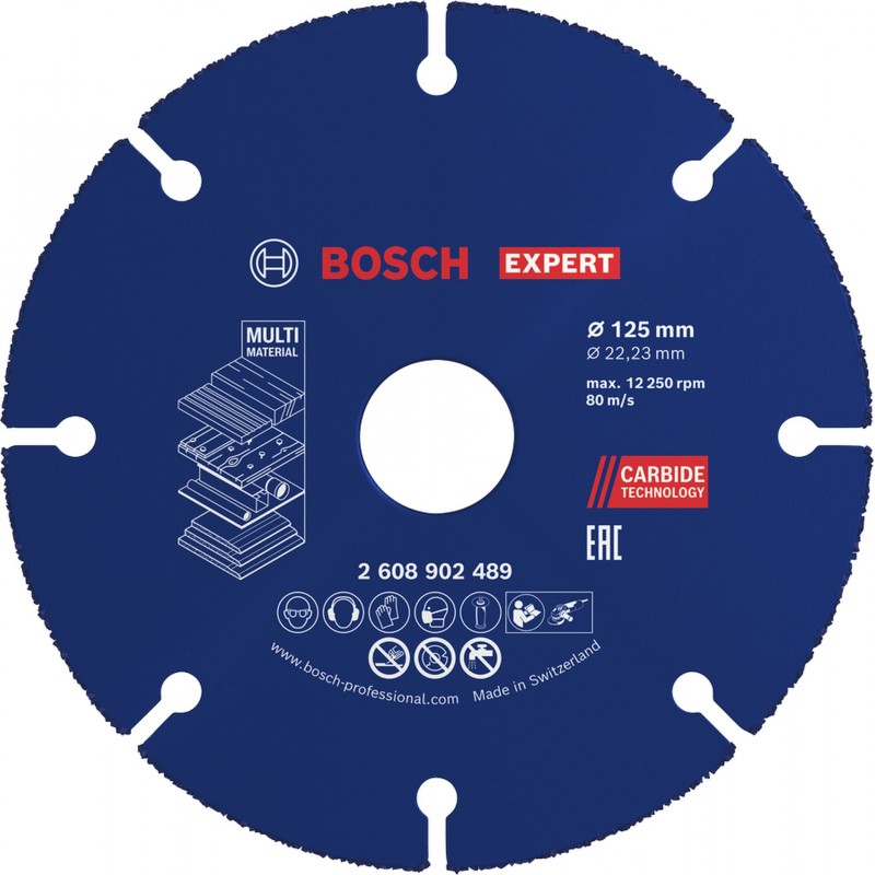 BOSCH Řezací kotouče EXPERT Carbide Multi Wheel 125 mm, 22,23 mm 2608902489 BOSCH Řezací kotouče EXPERT Carbide Multi Wheel 125 mm, 22,23 mm 2608902489