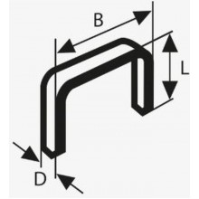 BOSCH Spona z plochého drátu, typ 51, 10 x 1 x 6mm 2609200200