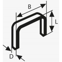 BOSCH Sponky do sponkovačky z plochého drátu, typ 52, 12,3 x 1,25 x 8mm 2609200205