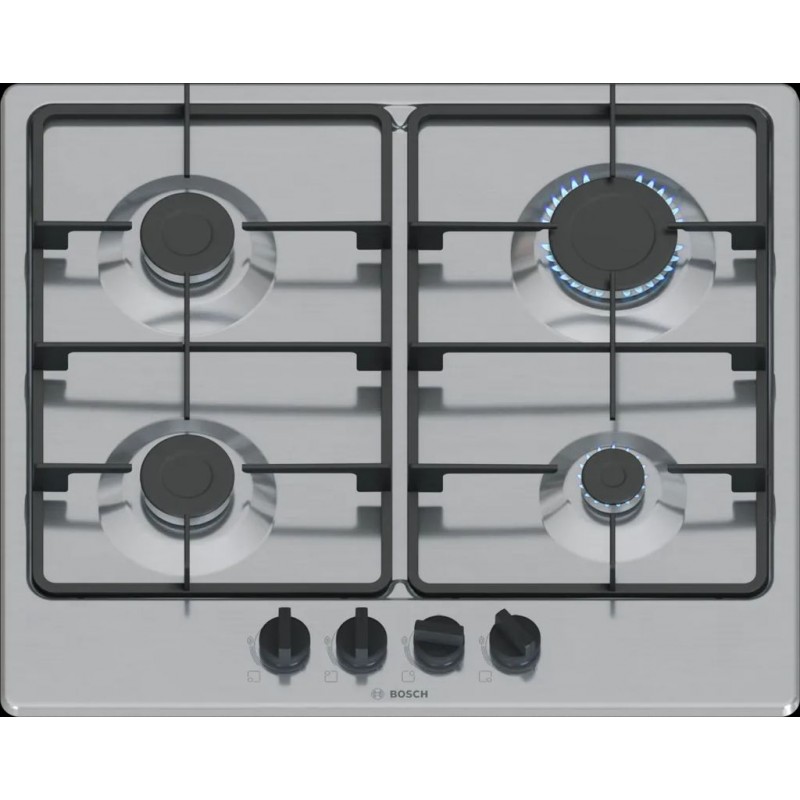 Bosch Serie 4 Plynová varná deska 60 cm Nerez PGP6B5K60 Bosch Serie 4 Plynová varná deska 60 cm Nerez PGP6B5K60