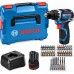 BOSCH GSB12V-32 PROFESSIONAL Aku příklepový šroubovák, 2x 12V/2,0Ah, L-BOXX 06019G9502
