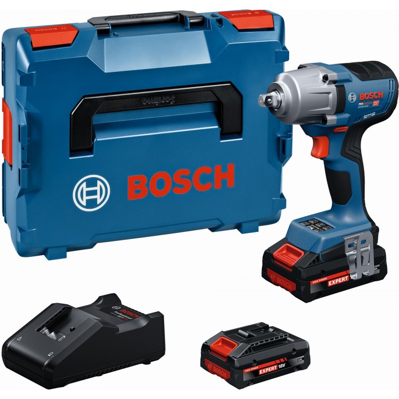 BOSCH GDS18V-450P PROFESSIONAL Akumulátorový rázový utahovák, 2x4,0Ah, L-BOXX 06019K4302 BOSCH GDS18V-450P PROFESSIONAL Akumulátorový rázový utahovák, 2x4,0Ah, L-BOXX 06019K4302