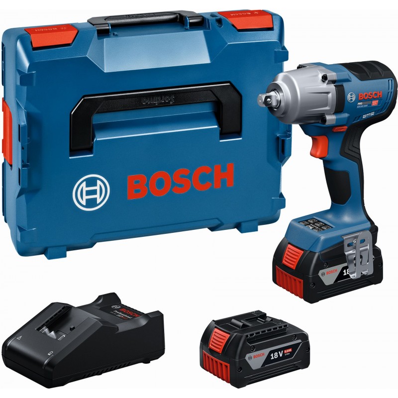 BOSCH GDS18V-450P PROFESSIONAL Akumulátorový rázový utahovák, 2x5,0Ah, L-BOXX 06019K4303 BOSCH GDS18V-450P PROFESSIONAL Akumulátorový rázový utahovák, 2x5,0Ah, L-BOXX 06019K4303