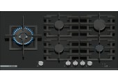 Bosch Serie 8 Plynová varná deska 90 cm Tvrzené sklo, Černá PRS9A6H40