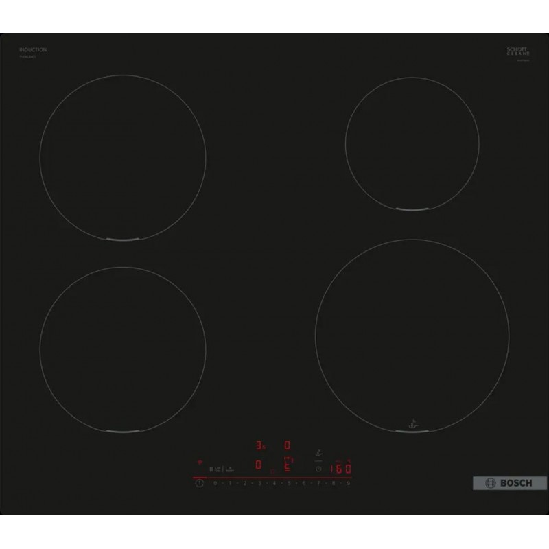 Bosch Serie 6 Indukční varná deska 60 cm instalace na prac. desku, bez rámečku PUE611HC1E Bosch Serie 6 Indukční varná deska 60 cm instalace na prac. desku, bez rámečku PUE611HC1E