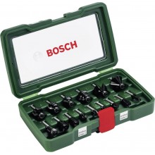 BOSCH 15dílná sada fréz TC (8mm stopka) 2607019469