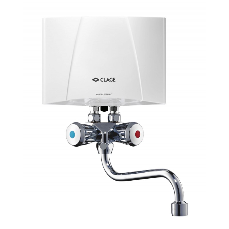 CLAGE M4 SMB Malý průtokový ohřívač vody 4,4 kW 230 V + kohoutková baterie 1500-17104