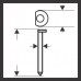 BOSCH Hřebík DA se zápustnou hlavou, SK64-34 63G 2608200524