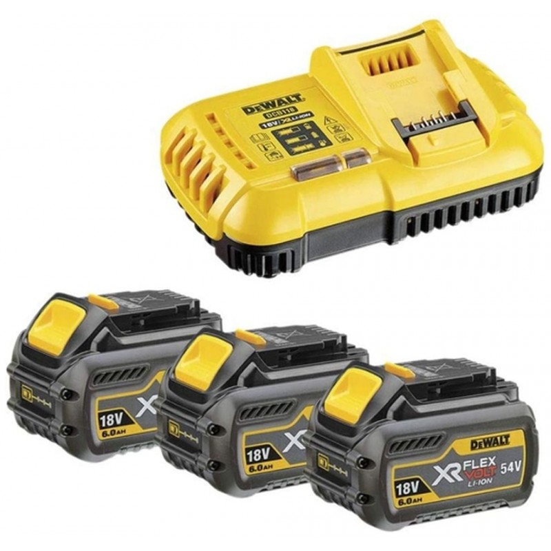 DeWALT DCB118T3 Sada XR FlexVolt 54V nabíječka DCB118 + 18V 3x6,0Ah DeWALT DCB118T3 Sada XR FlexVolt 54V nabíječka DCB118 + 18V 3x6,0Ah