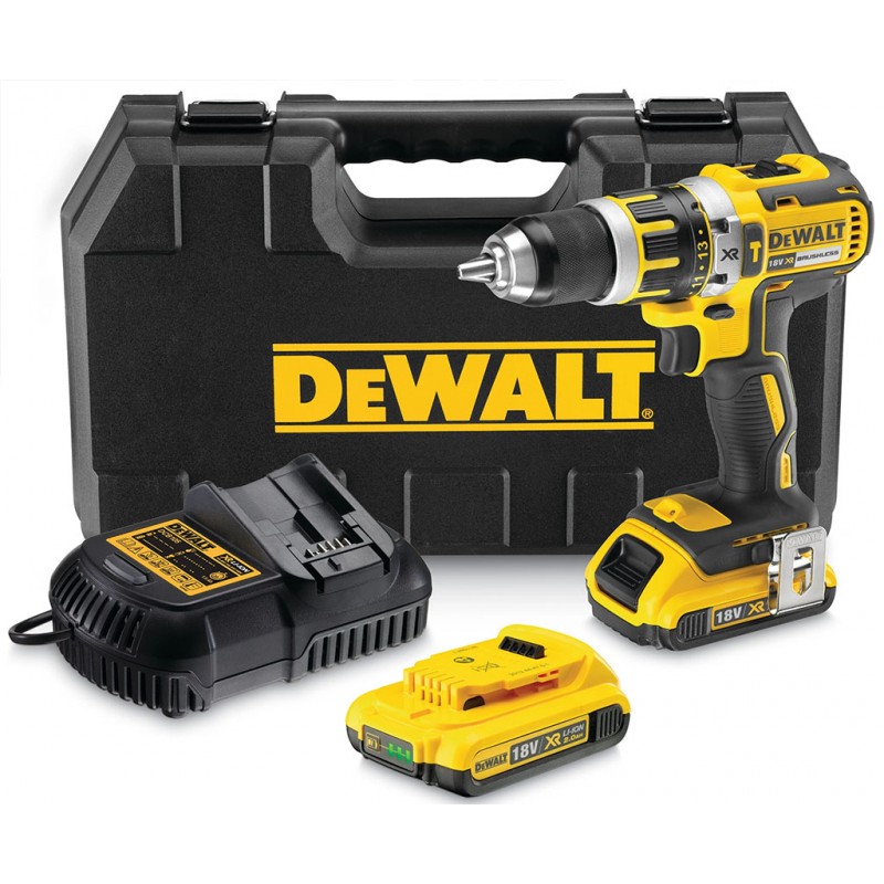 DeWALT DCD795D2 Aku Bezuhlíková příklepová vrtačka (60Nm/18V/2x2,0 Ah) kufr Tstak DeWALT DCD795D2 Aku Bezuhlíková příklepová vrtačka (60Nm/18V/2x2,0 Ah) kufr Tstak