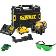 DeWALT DCE0822D1G Křížový laser s olovnicí, zelený paprsek XR (10,8V/1x2,0Ah) kufr Tstak