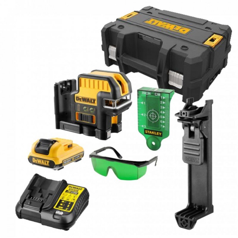 DeWALT DCE0825D1G Křížový pětibodový laser, zelený paprsek XR (10,8V/1x 2,0Ah)kufr Tstak DeWALT DCE0825D1G Křížový pětibodový laser, zelený paprsek XR (10,8V/1x 2,0Ah)kufr Tstak