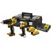 DeWALT DCK2062E2T Aku sada DCD709+DCF809 (18V/2x1,7Ah Powerstack) kufr Tstak