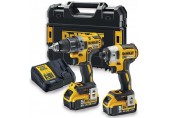 DeWALT DCK268P2T Sada aku nářadí: DCD791 + DCF887 (2x5,0Ah/18V) TSTAK kufr