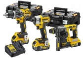 DeWALT DCK368P3T Aku Kombo sada 18V (DCH273,DCD796,DCF887,3 x DCB184,TSTAK II X2,DCB115)