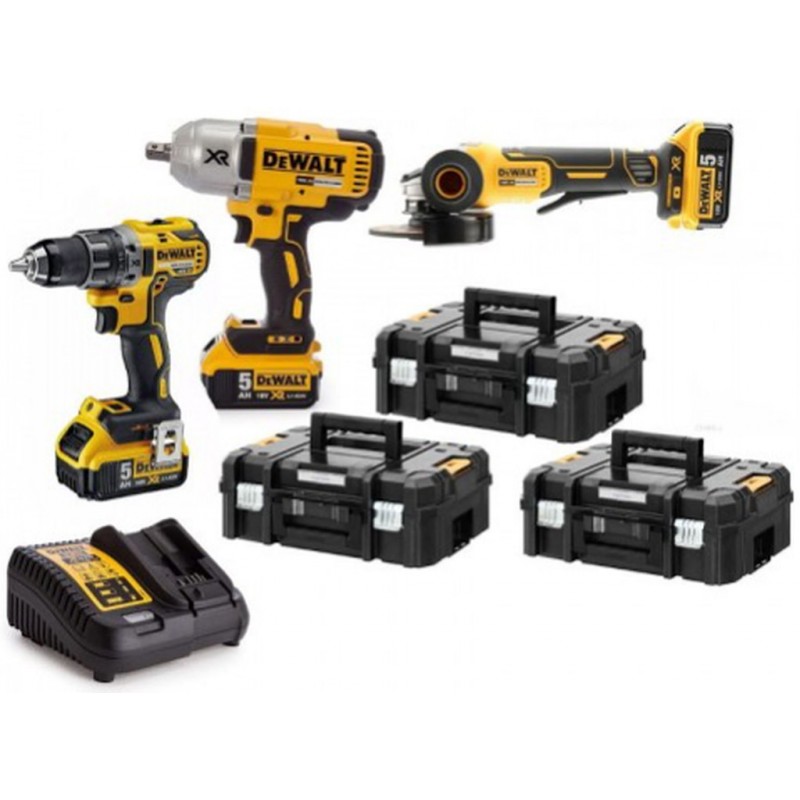 DeWALT DCKM009 aku sada náradí DCD791+DCF899+DCG406 (3x5,0Ah/18V) DeWALT DCKM009 aku sada náradí DCD791+DCF899+DCG406 (3x5,0Ah/18V)