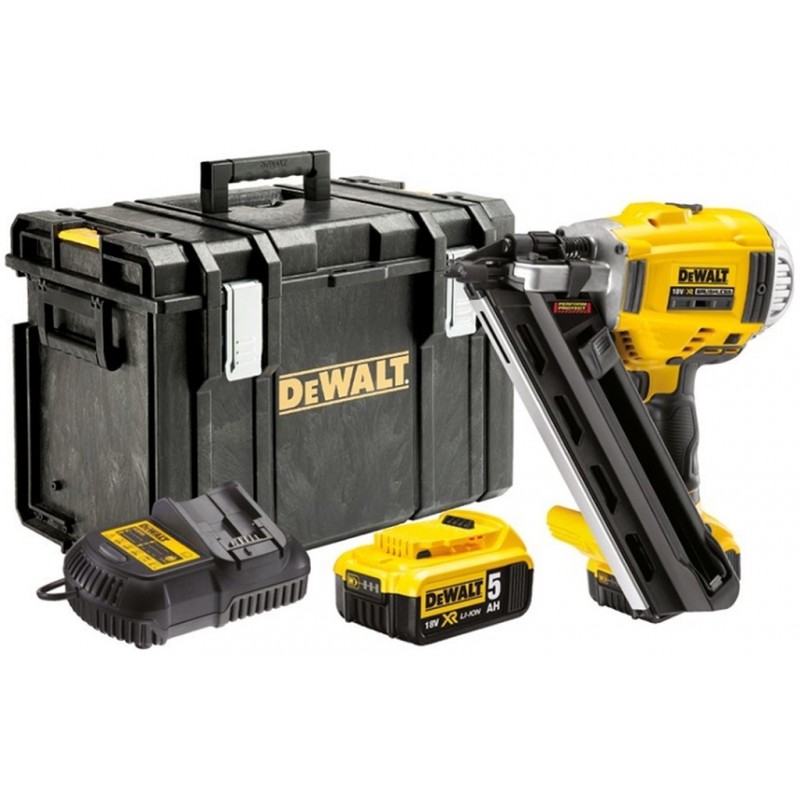 DeWALT DCN692P2K Aku hřebíkovačka 90 mm XR (18 V/2x5,0 Ah) kufr Tough DeWALT DCN692P2K Aku hřebíkovačka 90 mm XR (18 V/2x5,0 Ah) kufr Tough