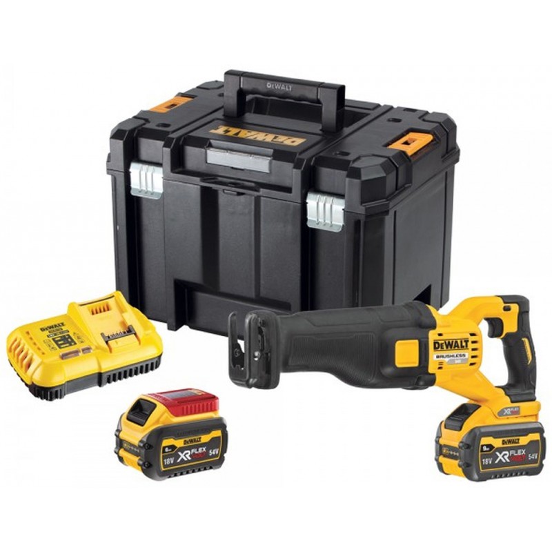 DeWALT DCS389X2 Aku mečová pila XR FlexVolt (54V/2x9,0 Ah) Tstak box DeWALT DCS389X2 Aku mečová pila XR FlexVolt (54V/2x9,0 Ah) Tstak box