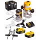 DeWALT DCW604P2 Aku kombinované frézka XR (8mm/18V/2x5,0Ah) kufr Tstak