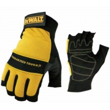 DeWALT DPG23L Rukavice ze syntetické kůže s otevřenými konci prstů pro lepší úchyt