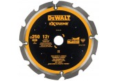 DeWALT DT1474 Pilový kotouč 250 x 30 mm, 12 zubů na cementovláknité desky