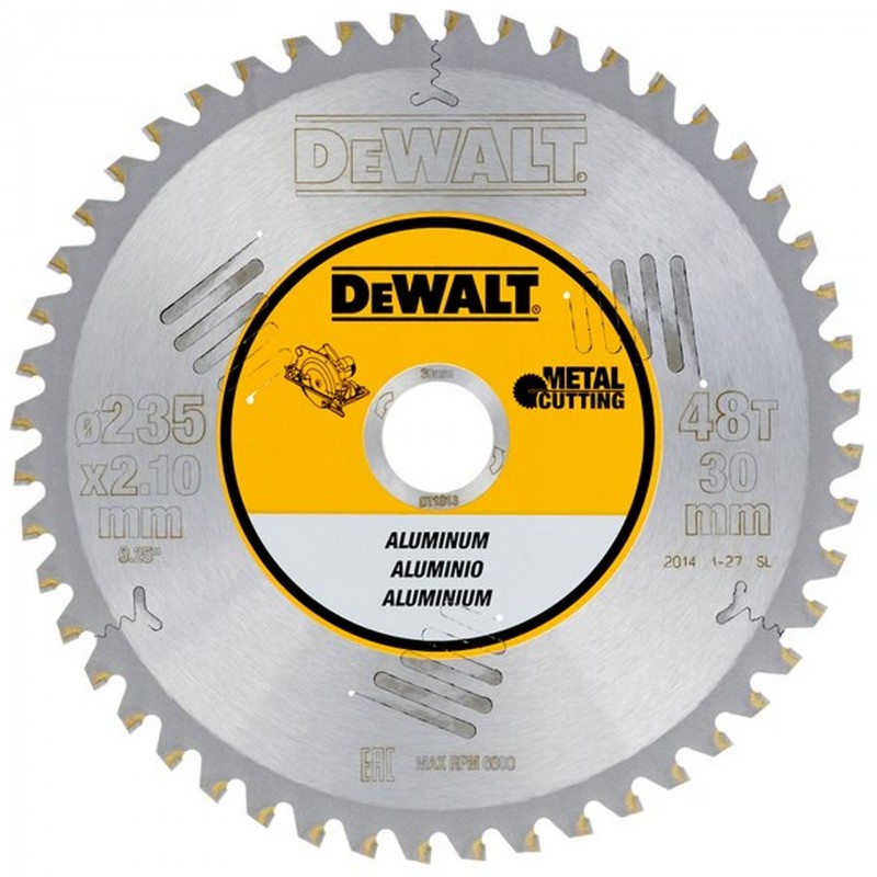 DeWALT DT1913 pilový kotouč pro ruční kotoučové pily na hliník 235 x 30 mm, 48 zubů