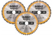 DeWALT DT1962 Sada 3 ks pilových kotoučů 216 × 30 mm