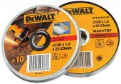 DeWALT DT42340TZ Sada řezných kotoučů na nerez, 125 x 1,2 mm, 10 ks