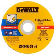 DeWALT DT20598 Řezný kotouč na kov a nerez 125 x1 x 22,2mm 50ks