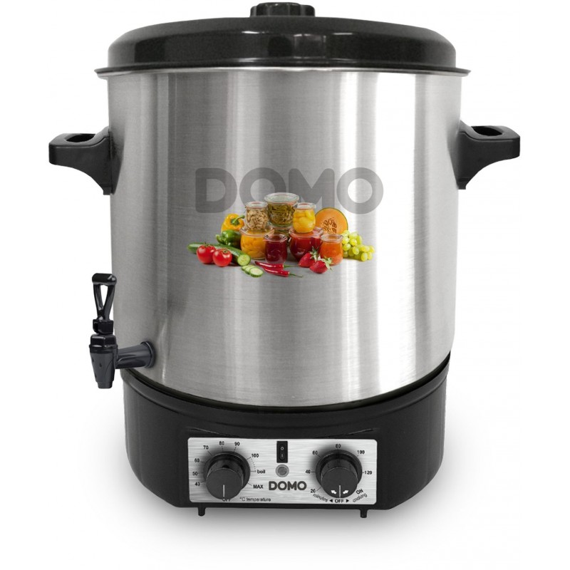 DOMO Zavařovací hrnec nerezový - plast kohout (27 l / 2000W) DO42323PC