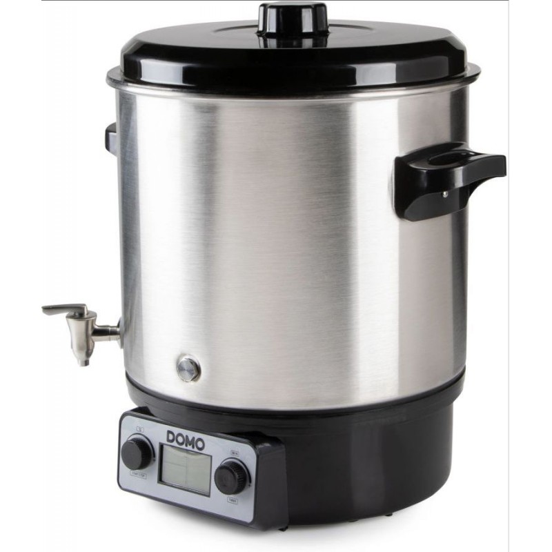 DOMO Zavařovací hrnec nerezový s LCD - 2 otvory - nerez kohout (27 l / 2000W) DO42329PC DOMO Zavařovací hrnec nerezový s LCD - 2 otvory - nerez kohout (27 l / 2000W) DO42329PC