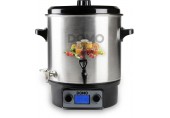 DOMO Zavařovací hrnec nerezový s LCD - 2 otvory - nerez kohout (27 l / 2000W) DO42329PC