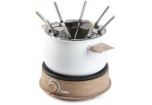 DOMO Fondue - bílá/dřevěná DO736F