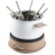 DOMO Fondue - bílá/dřevěná DO736F