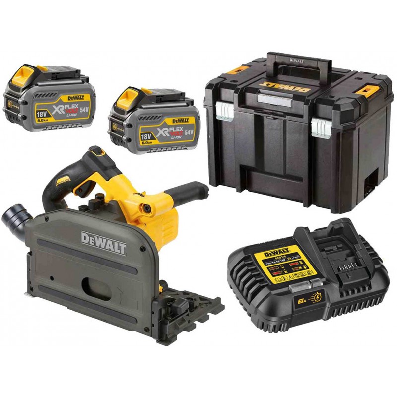 DeWALT DCS520T2 Aku ponorná kotoučová pila se základnou 190mm XR FlexVolt (165mm/54V/2x2,0Ah) Tstak DeWALT DCS520T2 Aku ponorná kotoučová pila se základnou 190mm XR FlexVolt (165mm/54V/2x2,0Ah) Tstak