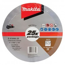 MAKITA E-03006-25 Řezný kotouč 230 x 2 x 22,23 mm, 25ks, nerez