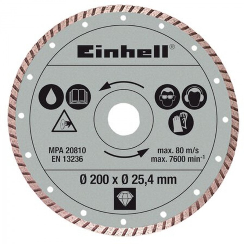 Einhell Diamantový kotouč TURBO 200x25,4 mm na dlaždice 4301175