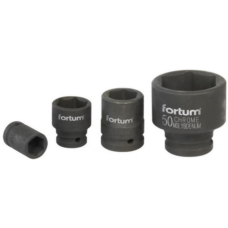 FORTUM hlavice nástrčná rázová, 3/4“, 65mm, L 80mm, CrMoV, 4703065