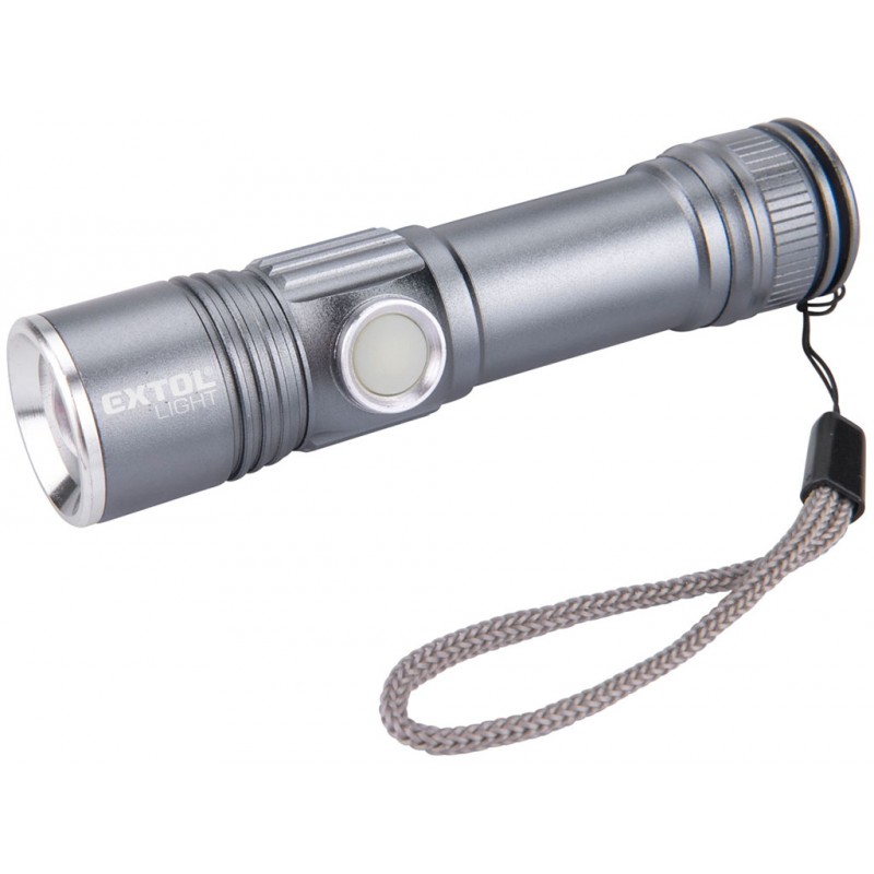 EXTOL LIGHT svítilna 280lm, zoom, USB nabíjení, XPE LED 43141