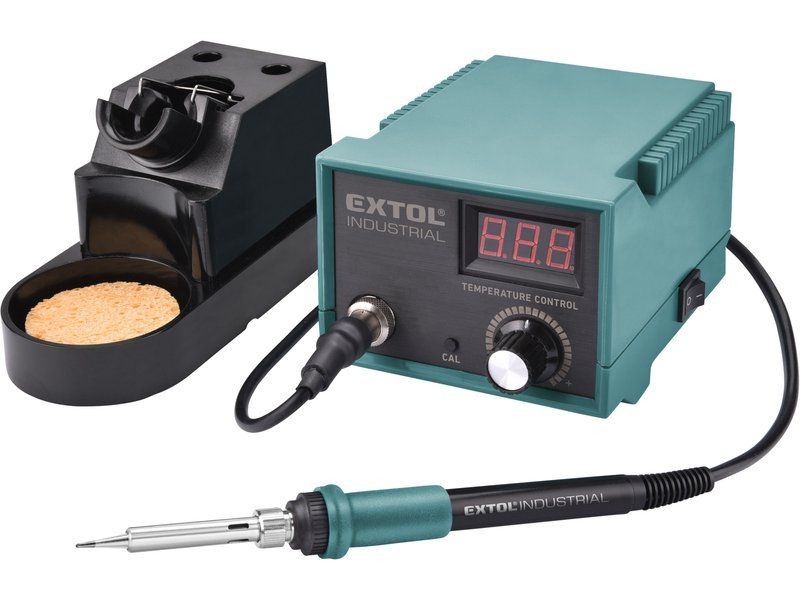 EXTOL INDUSTRIAL Pájecí stanice s LCD, elektronickou regulací teploty, kalibrací 8794520