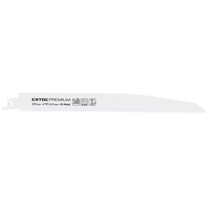 EXTOL PREMIUM plátky do pily ocasky 3ks, 225x22x1,6mm, Bi-metal 8806202