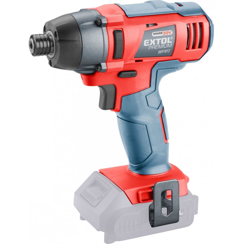 EXTOL PREMIUM utahovák rázový 1/4" aku SHARE20V, 20V Li-ion, bez baterie a nabíječky 8891813
