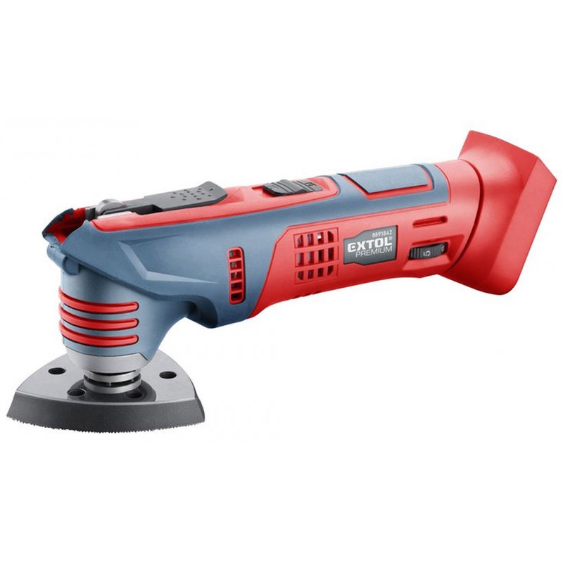 EXTOL PREMIUM Aku multičunkční bruska, rychloupínací, 20V Li-ion, bez baterie a nabíječky 8891843